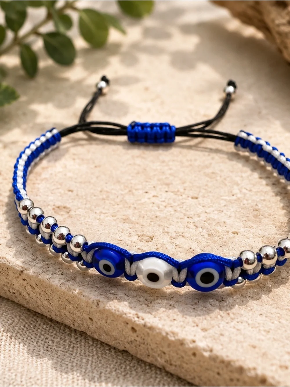 Blue and White Evil Eye Bracelet / Pulsera Ojo Turco Azul y Blanco